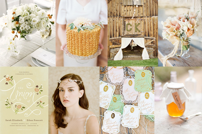 Inspiration Board Golden Country Chic