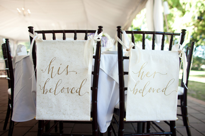 Detail To Love: His & Her Chair Banners via TheELD.com