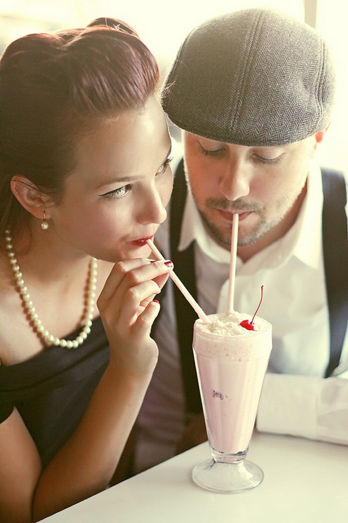 A 50's Retro Diner Engagement 