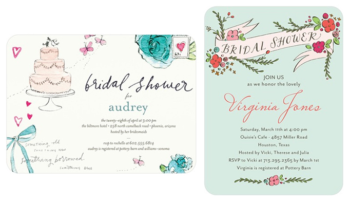 Bridal Shower Invitations from Wedding Paper Divas