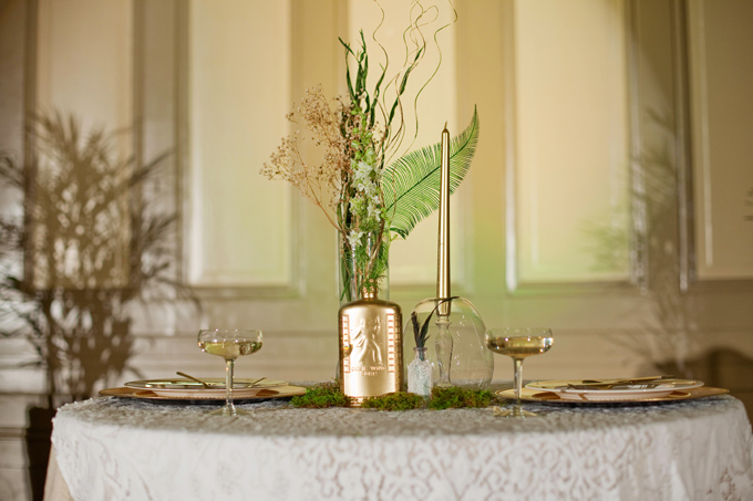 Emerald And Gold Art Deco Wedding Inspiration Glamour And Grace