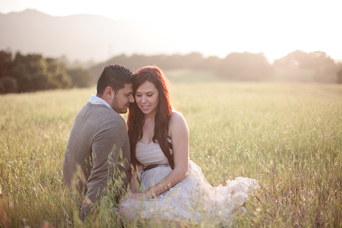 Romantic Sunset Engagement Session Glamour And Grace