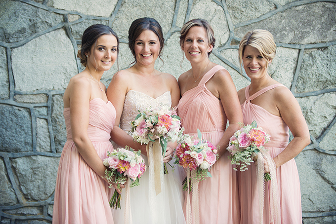 rustic pink bridesmaid dresses