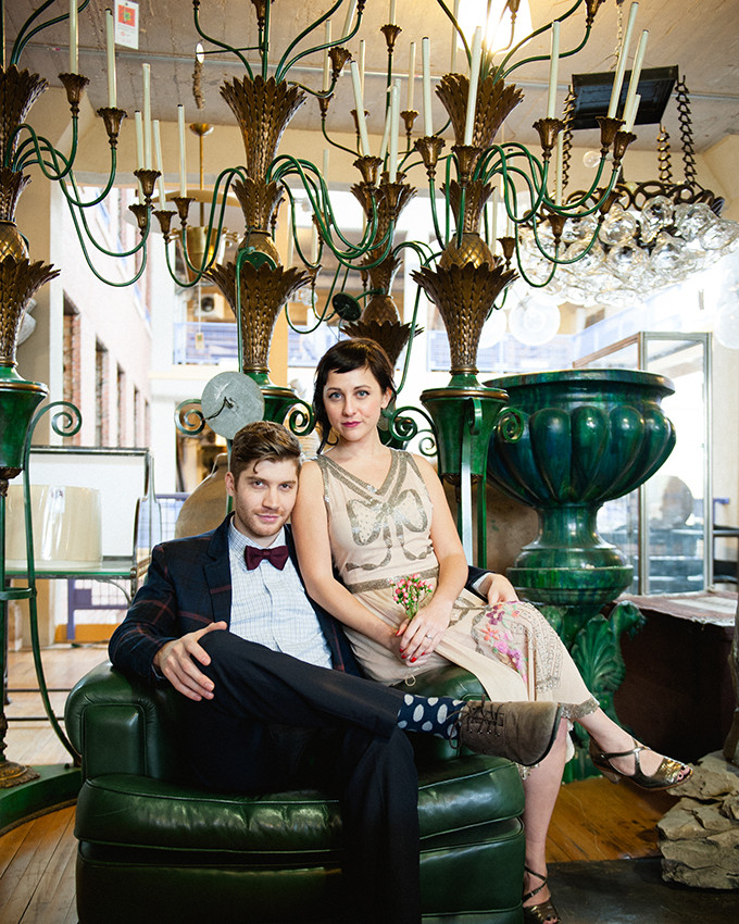Vintage 1920's Chicago Engagement | Glamour & Grace