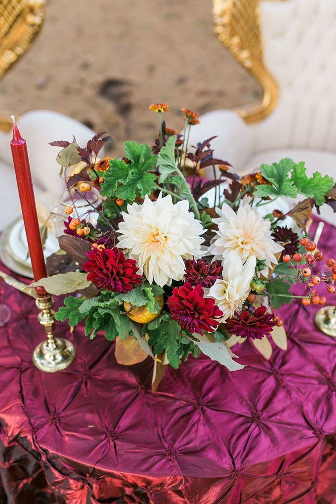 Glam Cranberry And Gold Wedding Inspiration Glamour And Grace 8852