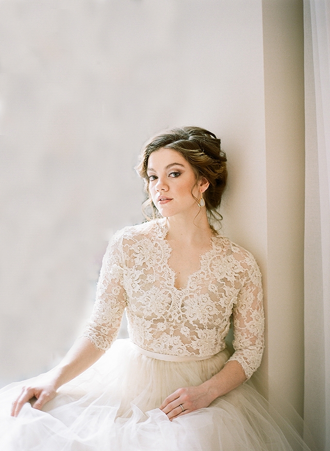 Romantic Film Bridal Portrait Session Glamour And Grace