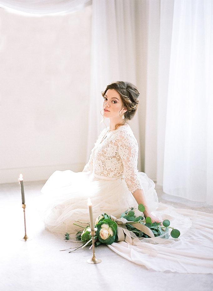 Romantic Film Bridal Portrait Session | Glamour & Grace