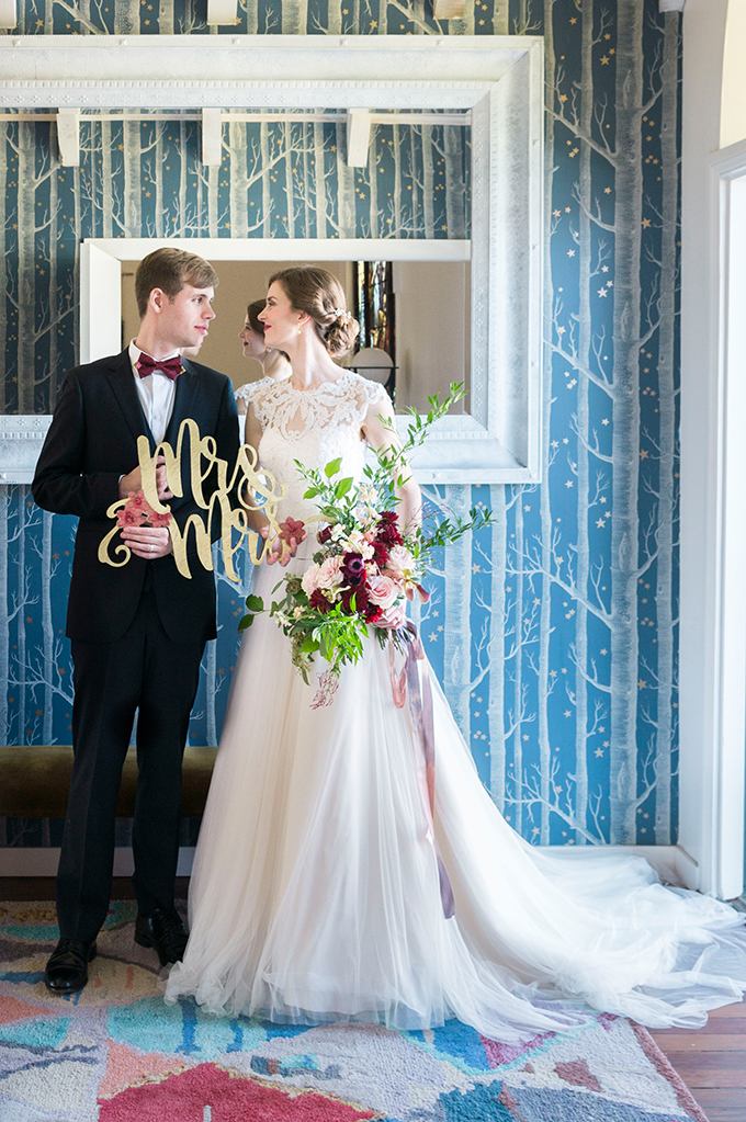 Ombre Art Nouveau Wedding Inspiration | Glamour & Grace